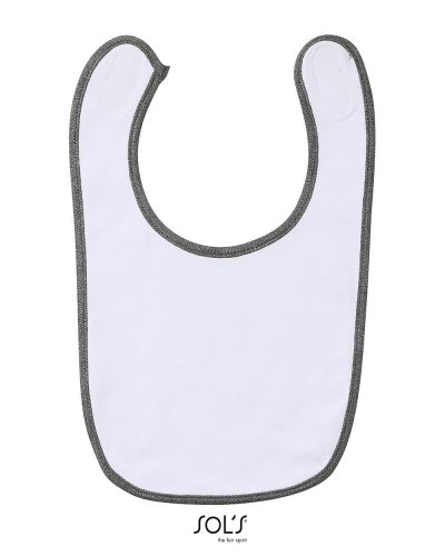 Bavaglino Babib Bianco / Grigio medio melange