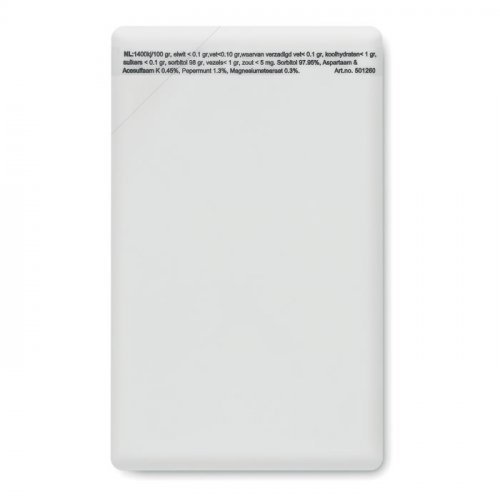 MINTCARD dispenser mentine 8g formato carta di credito bianco plastica