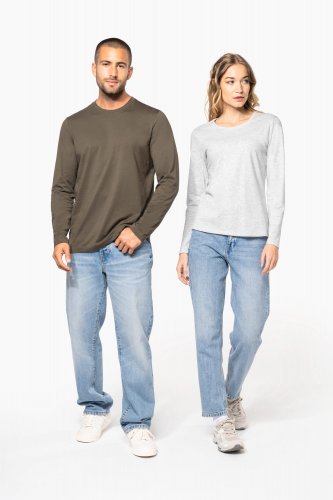 T-shirt manica lunga scollo a tondo