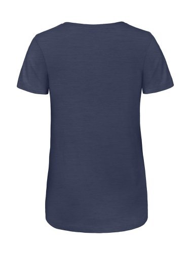 B&C Camiseta de mujer cuello en V triblend tacto suave 130g varios col