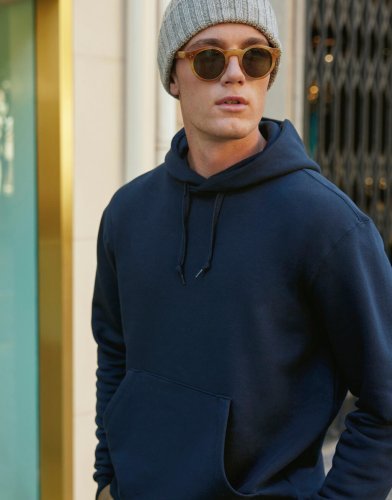 Felpa uomo  con cappuccio e logo frontale