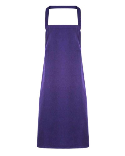 Cotton Bib Apron Purple
