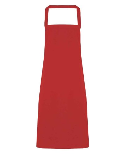 Cotton Bib Apron Red
