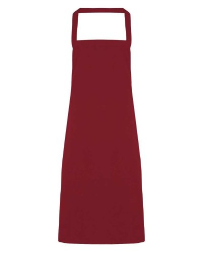 Cotton Bib Apron Burgundy