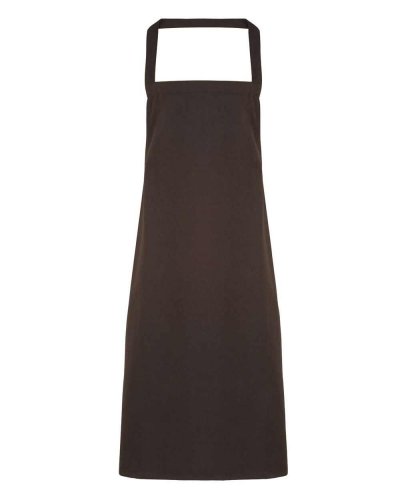 Cotton Bib Apron Brown