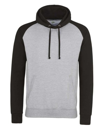 Baseball Hoodie Heather Grey/Jet Black