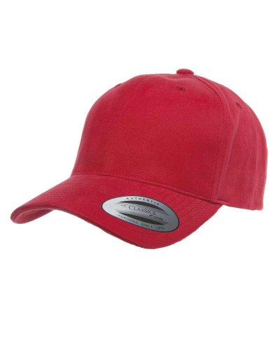 Cappellino Brushed Cotton Twill Mid Profile Red