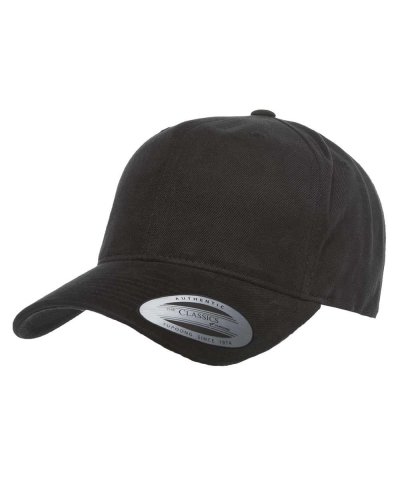 Cappellino Brushed Cotton Twill Mid Profile Black