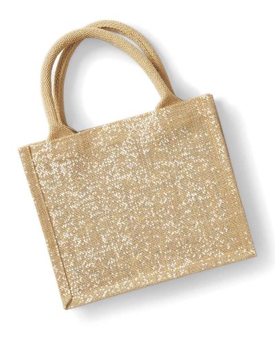 Mini borsa in Juta Shimmer