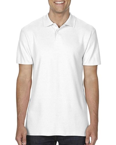 Polo Double Pique Softstyle Bianco