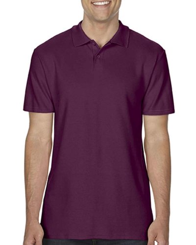 Polo Double Pique Softstyle Maroon