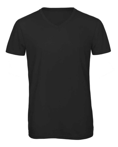 T-shirt V-neck Triblend Uomo Black