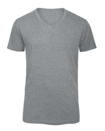 T-shirt V-neck Triblend Uomo Heather Light Grey