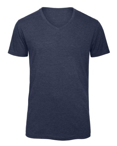 T-shirt V-neck Triblend Uomo Heather Navy