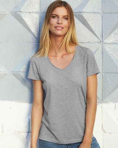 T-shirt donna scollo a v triblend
