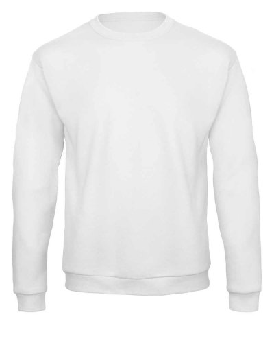 Felpa girocollo Unisex cuciture straddle White