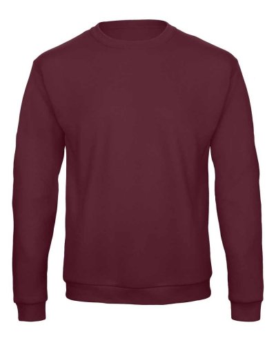 Felpa girocollo Unisex cuciture straddle Burgundy