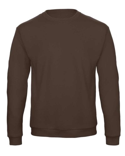 Felpa girocollo Unisex cuciture straddle Brown