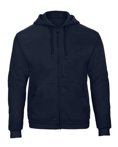 Felpa con cappuccio e cerniera Unisex Navy