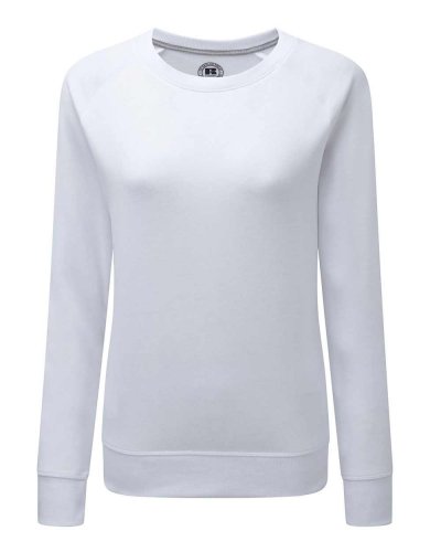 Felpa donna HD Raglan Bianco