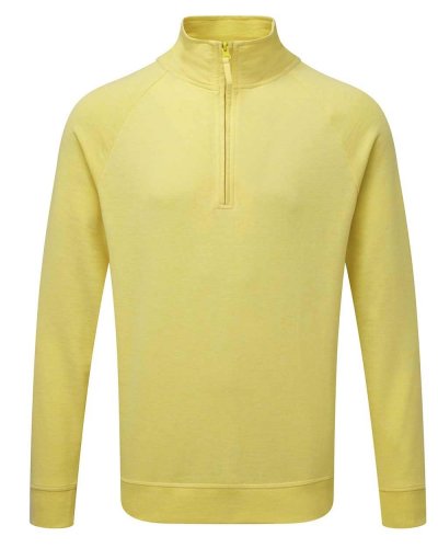 Felpa Uomo HD con zip 1/4 Yellow Marl