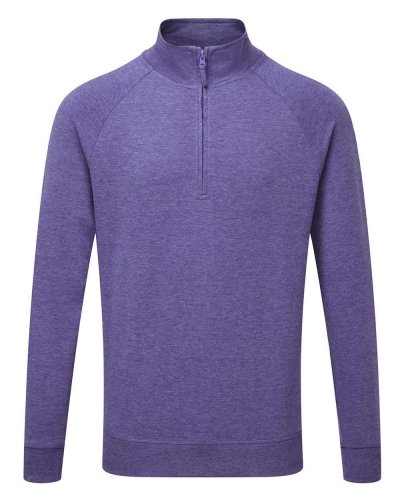 Felpa Uomo HD con zip 1/4 Purple Marl