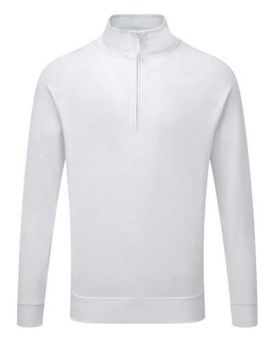 Felpa Uomo HD con zip 1/4 Bianco