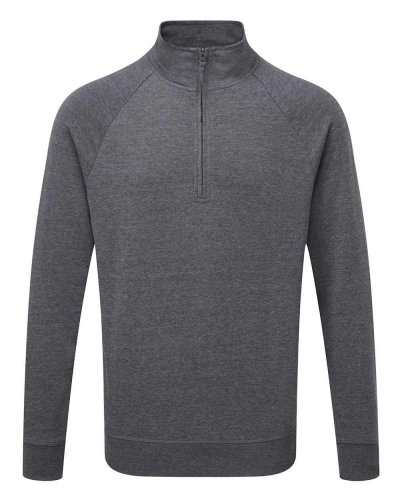 Felpa Uomo HD con zip 1/4 Grey Marl