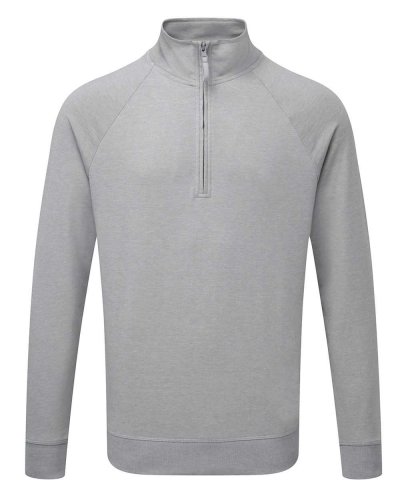 Felpa Uomo HD con zip 1/4 Silver Marl