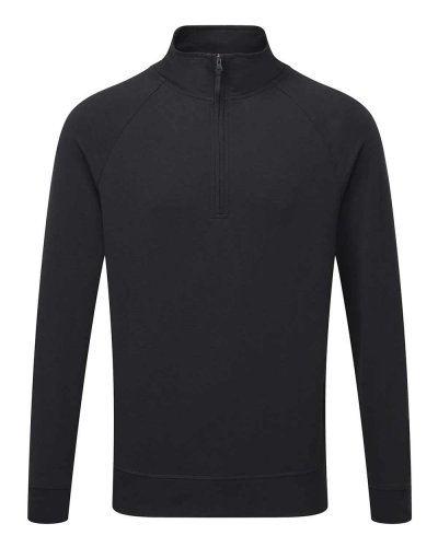 Felpa Uomo HD con zip 1/4 Nero