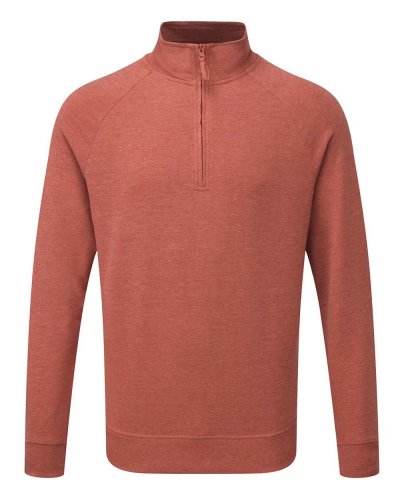 Felpa Uomo HD con zip 1/4 Red Marl