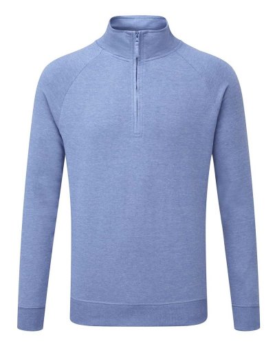Felpa Uomo HD con zip 1/4 Blue Marl
