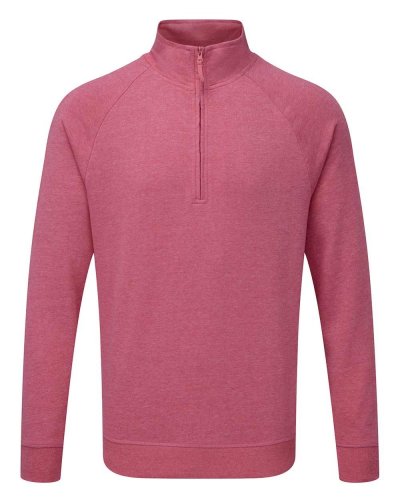 Felpa Uomo HD con zip 1/4 Pink Marl