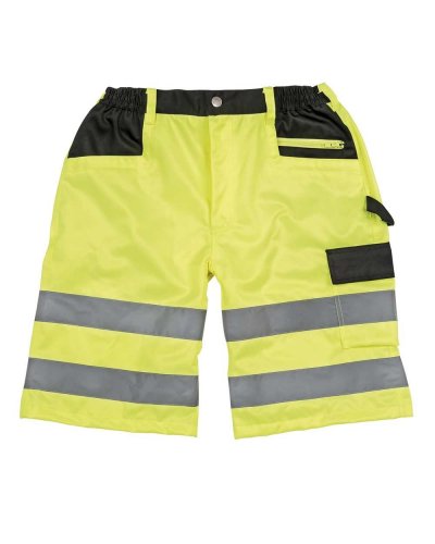 Shorts Safety Cargo Fluorescent Yellow