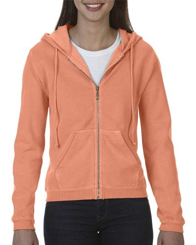 Felpa donna con cappuccio e cerniera Melon