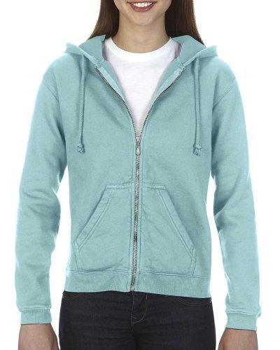 Felpa donna con cappuccio e cerniera Chalky Mint