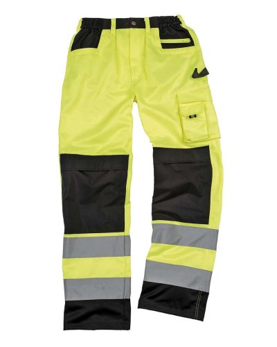 Pantaloni Cargo Safety Fluorescent Yellow