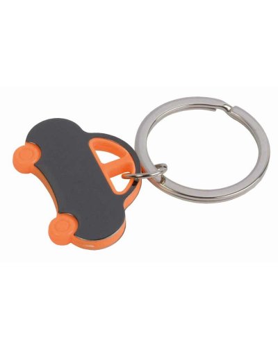 Portachiavi in metallo a forma di auto Arancione