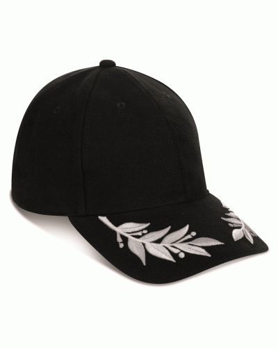 Cappellino 6 pannelli con ricamo decorativo