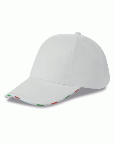 Cappellino 6 pannelli ruotati con bandiera italiana