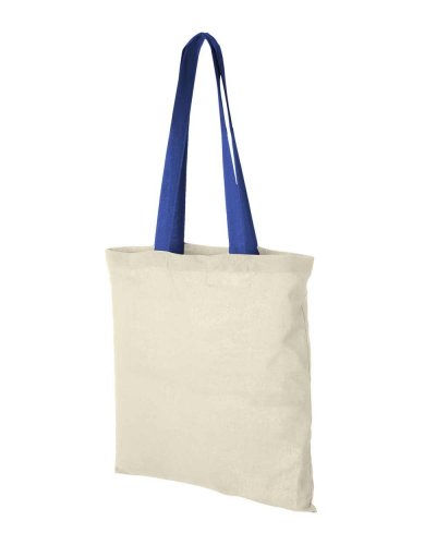 Shopper in cotone Nevada Natural/Royal Blue