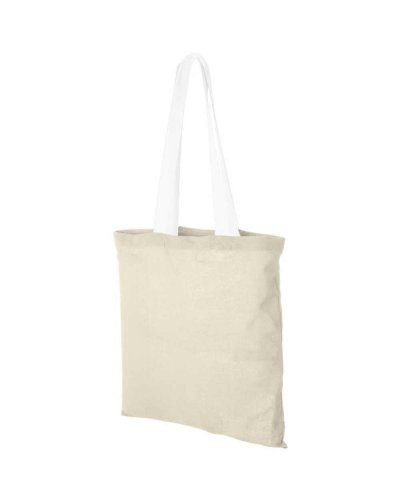 Shopper in cotone Nevada Natural/Solido Bianco