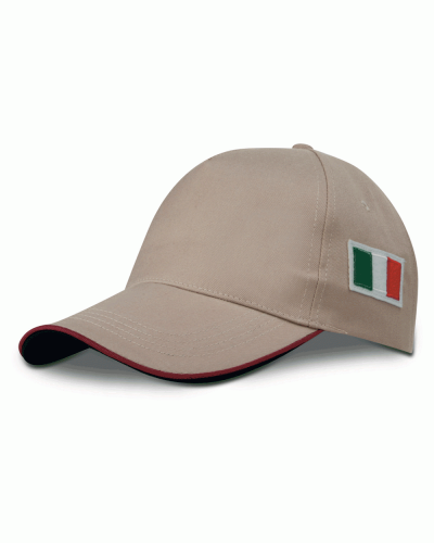 Cappellini 5 pannelli con bandiera italiana laterale