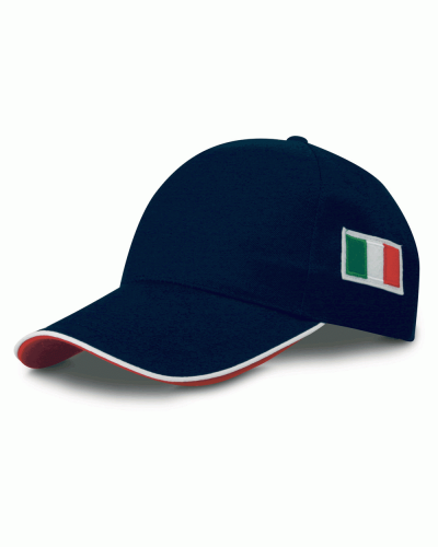Cappellini 5 pannelli con bandiera italiana laterale