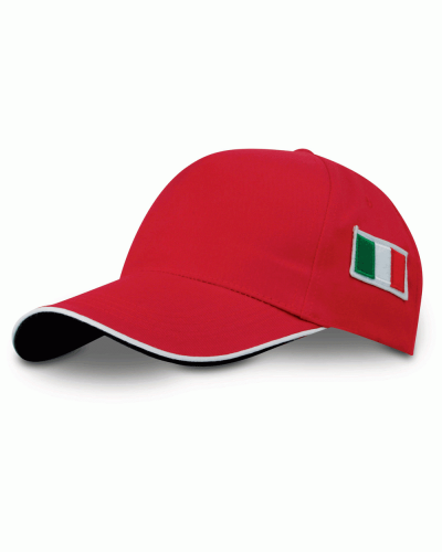 Cappellini 5 pannelli con bandiera italiana laterale