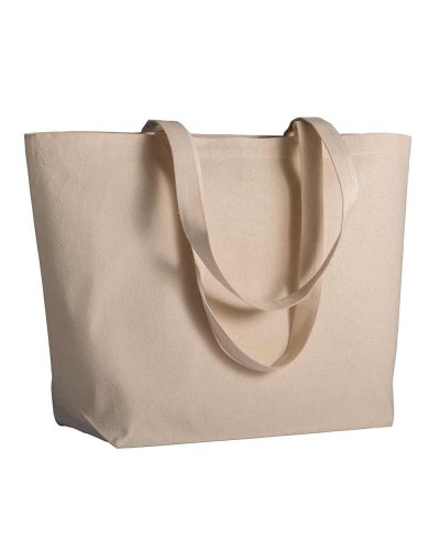 Shopper con manici lunghi e soffietto alla base