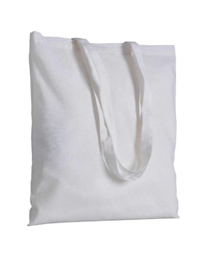 Shopper personalizzate in cotone colorato da 120 g Bianco
