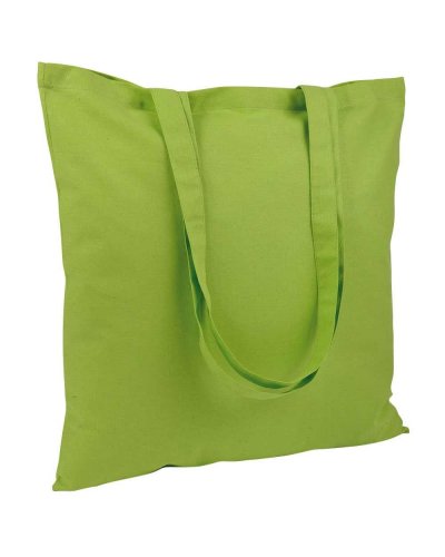 Shopper personalizzate in cotone colorato da 120 g Verde mela