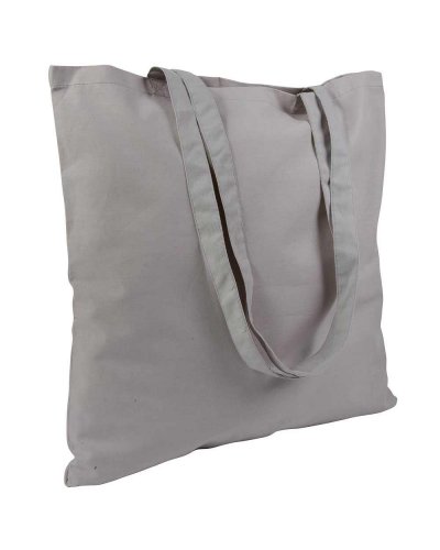 Shopper personalizzate in cotone colorato da 120 g Grigio