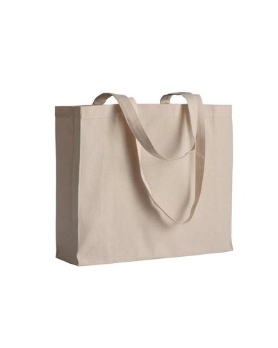 Shopper con manici lunghi e soffietto alla base